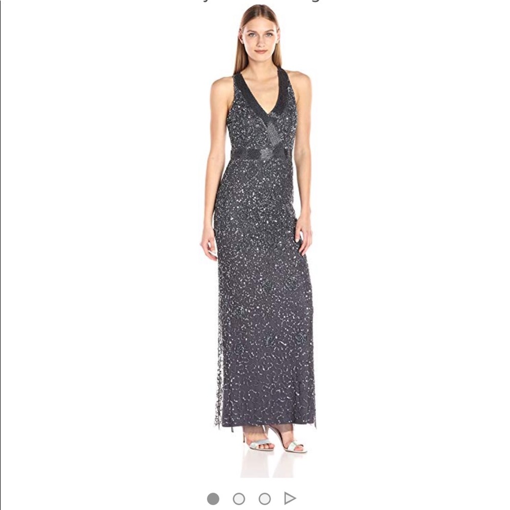 Steel colored gown